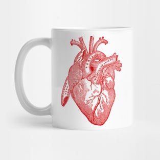 Vintage Medical Illustration of Human Heart Mug